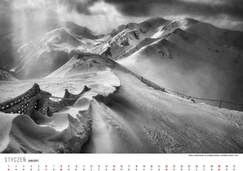 kalendarz 2023 marcin kesek krajobrazy tatry kasprowy wierch
